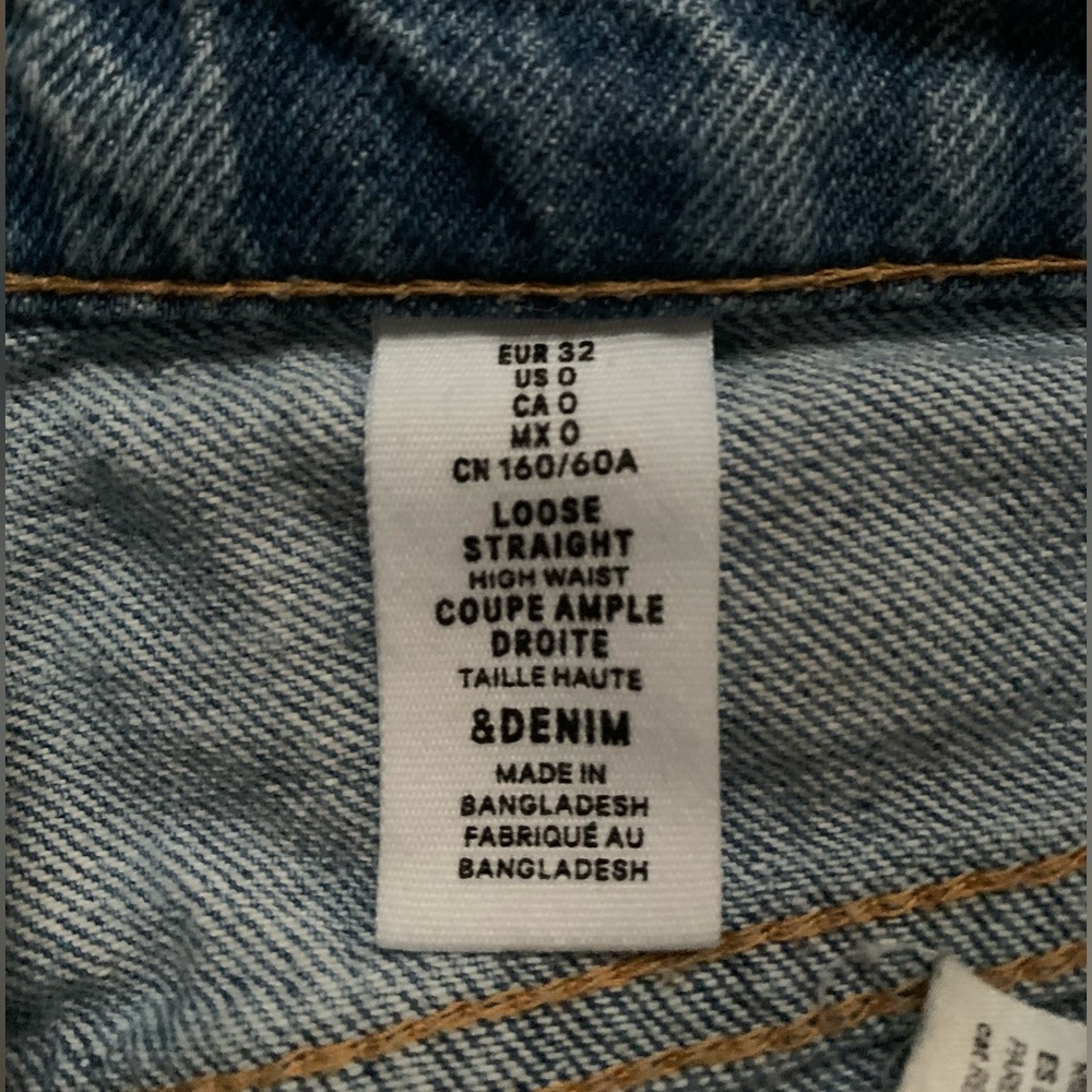 H&M loose straight high waisted ripped jeans - Picture 4 of 5